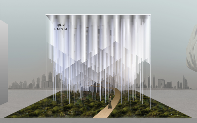Viedais, skanošais mežs | priekšlikums Latvijas paviljonam "Expo 2020" Dubaijā